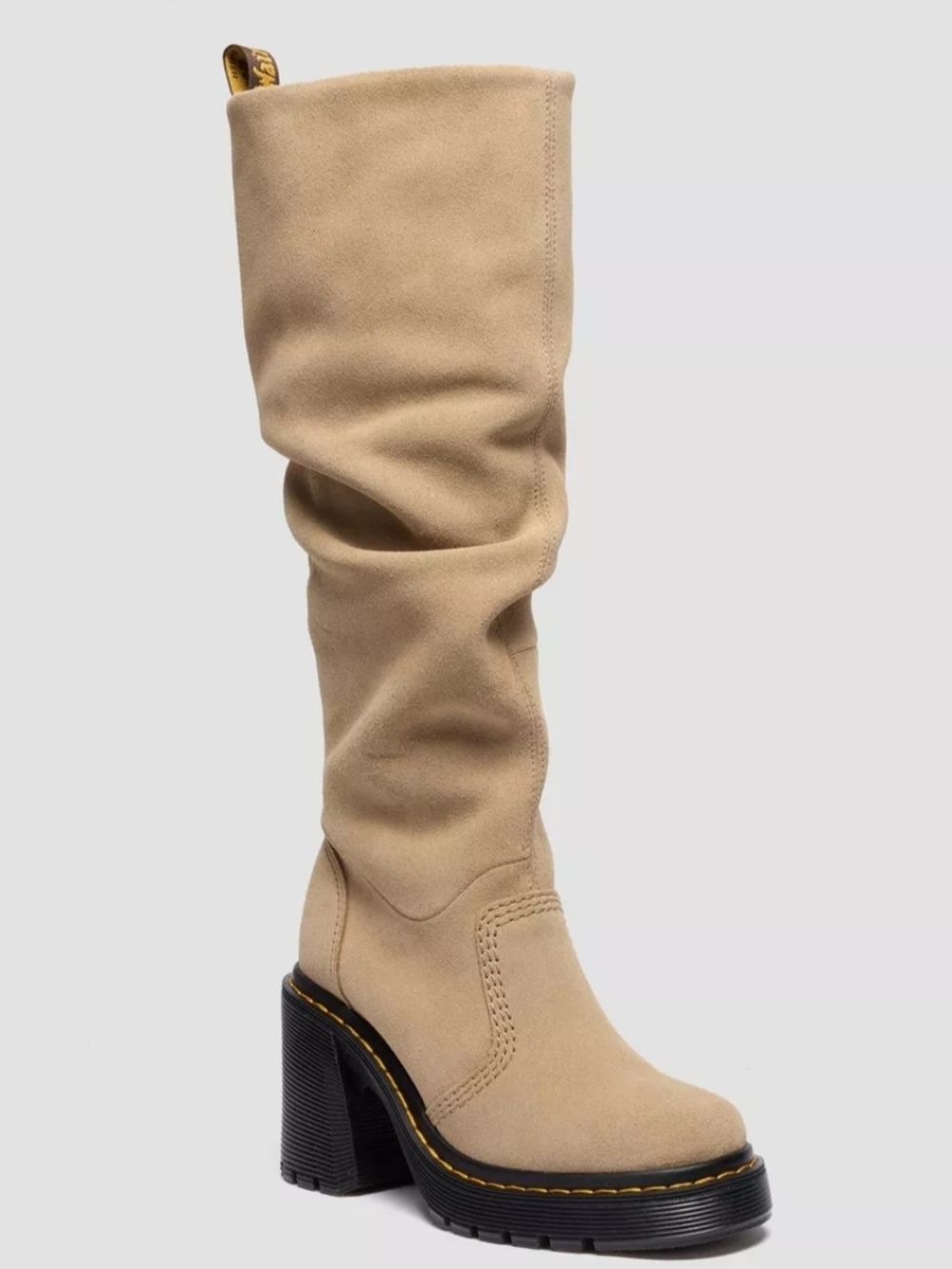 NWB- Doc Martens Kasey Tall Slouch Suede Boots - Savanna Tan Sz 42 (10)